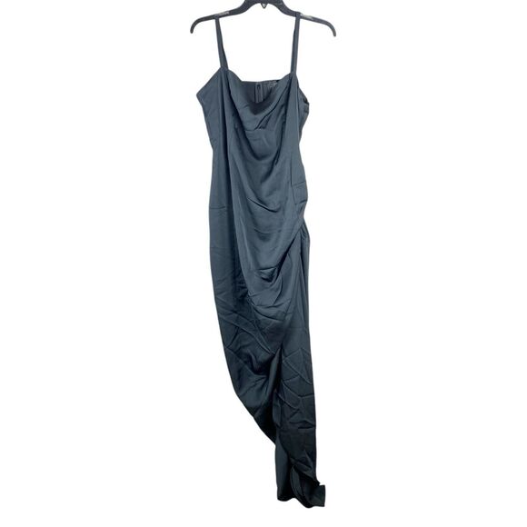 J Crew Black Maxi Slip Dress Sz 14 Large Formal Party Gala Sexy Siren NWT - Picture 4 of 9